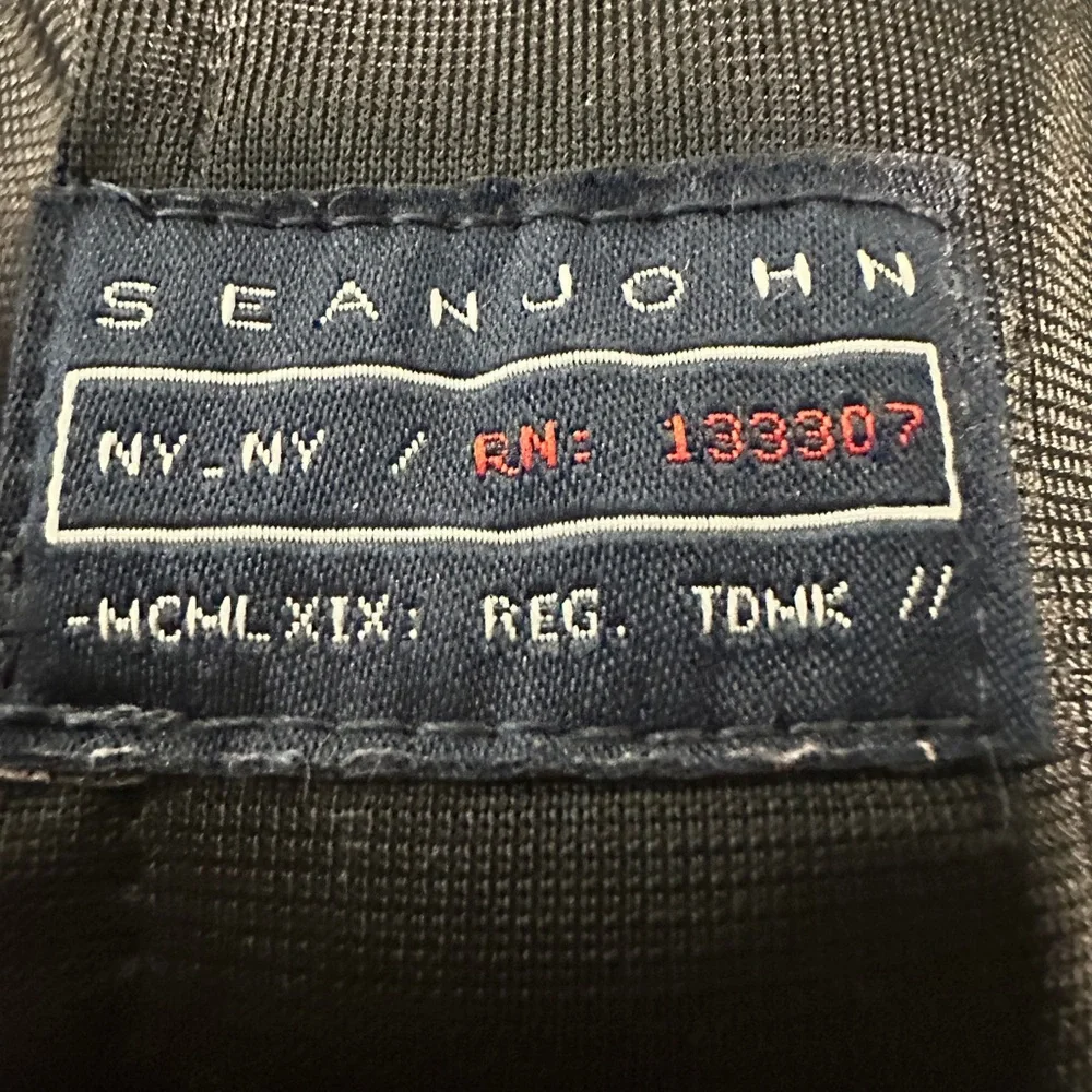 Sean John Vintage Y2K‎ Varsity Jacket Black & Grey sz XL